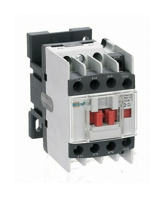 Контактор DEKraft КМ-103 3P 18А 220В AC 7.5кВт, 22113DEK